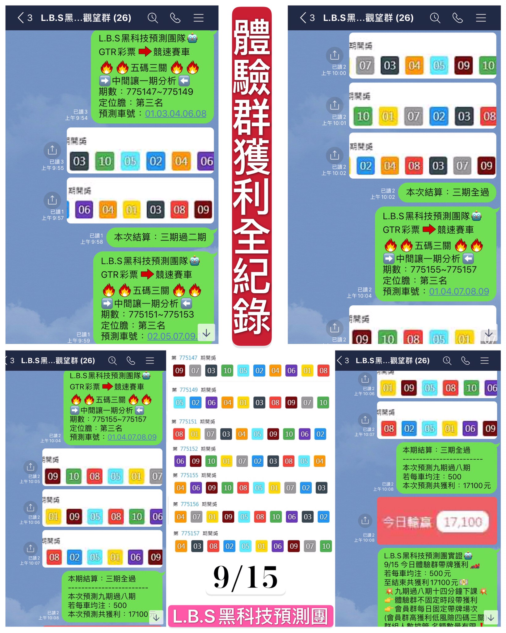 9/15 今日體驗群獲利全紀錄(歡迎加入免費送程式)