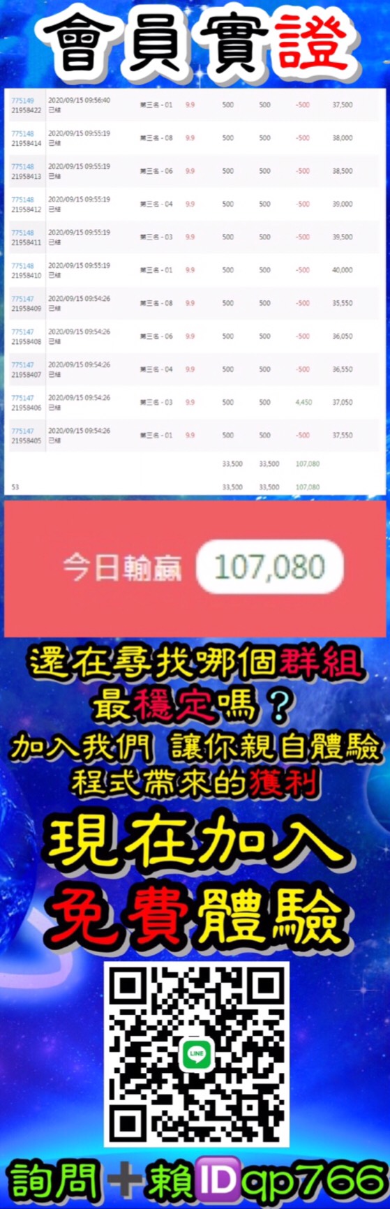 免費加入 加入送程式 獲利高 超穩定 名額有限 額滿不再加開