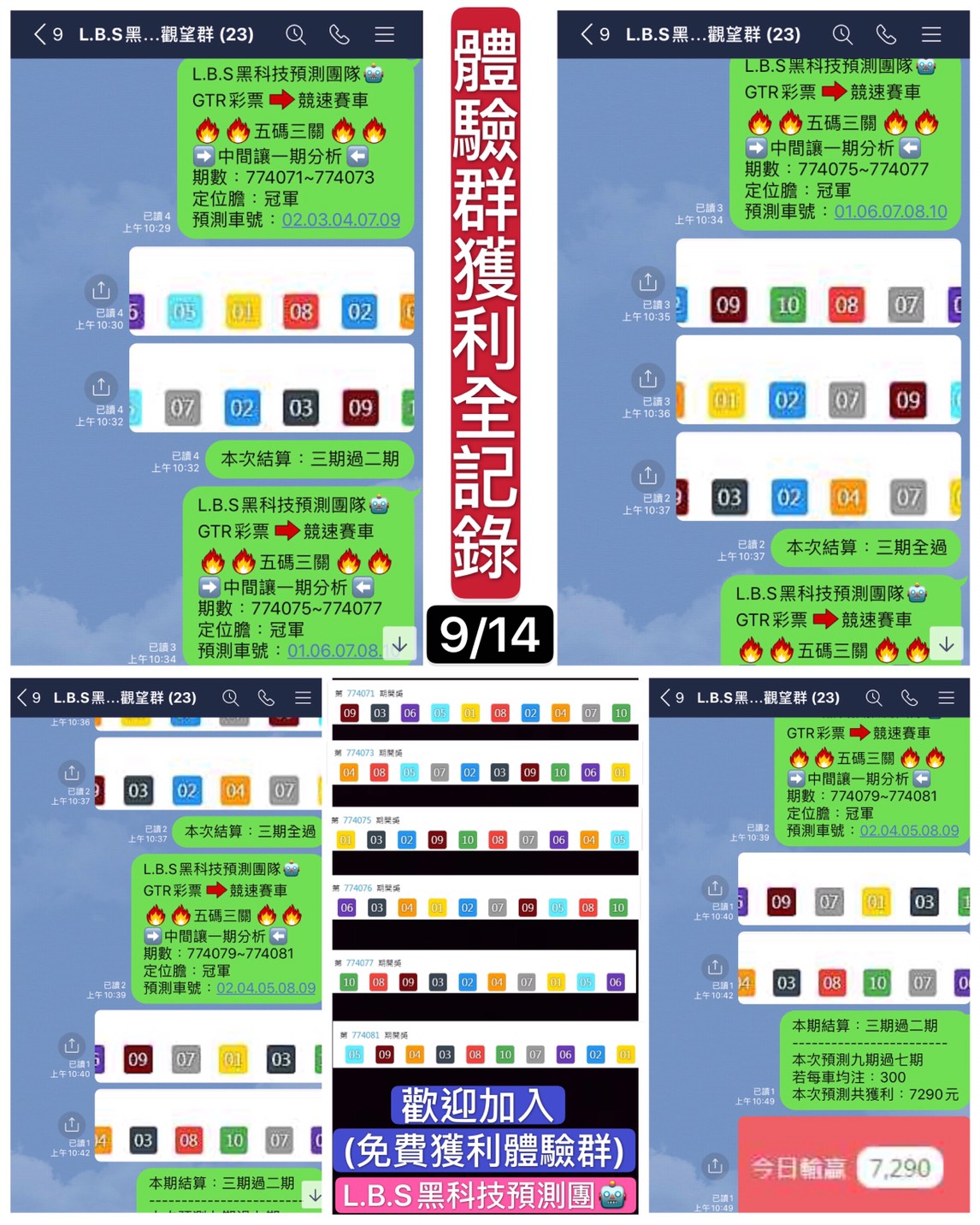 9/14 今日體驗群獲利全紀錄(歡迎加入免費送程式)