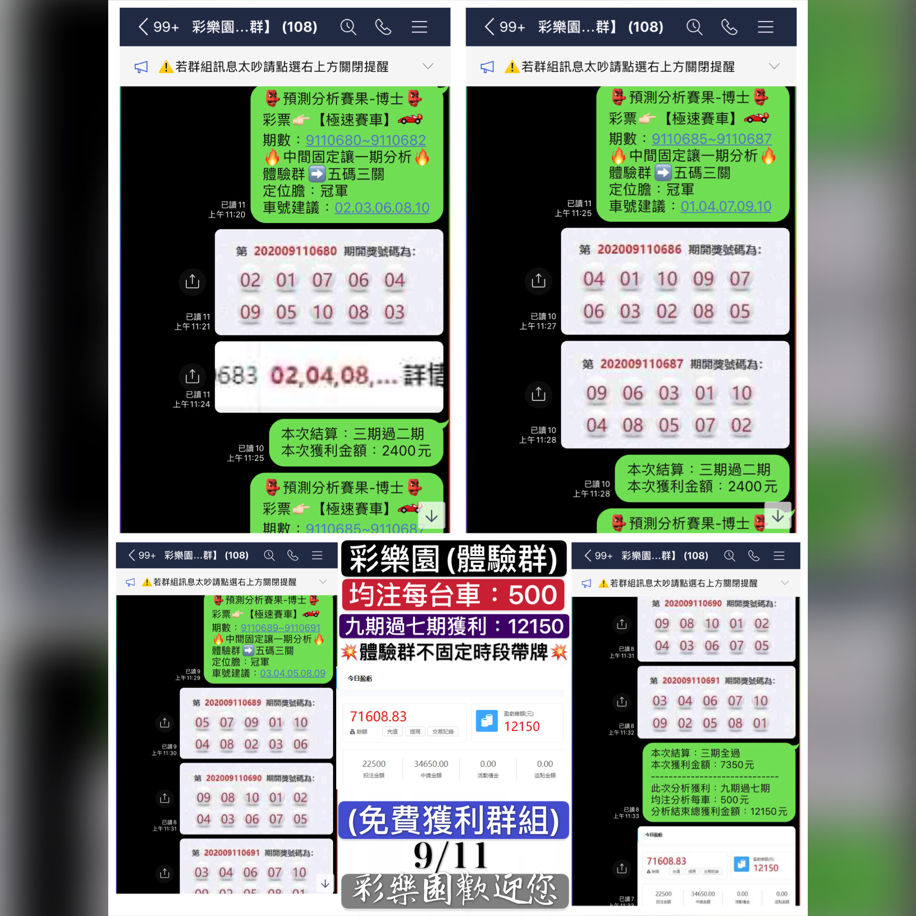 9/11 今日免費體驗群帶單獲利